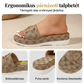 👡 Divatos, geometrikus mintás, vastag talpú szandál