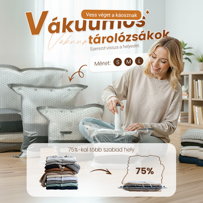 ✨📦 Vákuum tárolózsákok — 80% helymegtakarítás a holmijainak! 👕✨