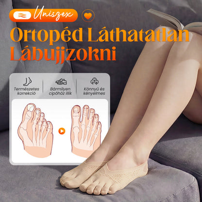 🔥Forró akció🌸Uniszex láthatatlan korrekciós ötujjú zokni