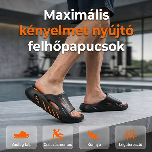 🌞Új termék érkezett! 🏖️Férfi csúszásgátló, vastag talpú „felhő” papucs