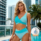 🔥 S–3XL 👙 Kétrészes fürdőruha színes blokkokkal és csíkokkal 🌊🏖️