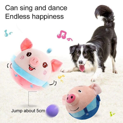 🐾🐷Beszélő plüss játék ugráló labda