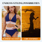 🔥Most kapható💥 – 👙 Magas derekú, hasformáló, többszínű bikini szett