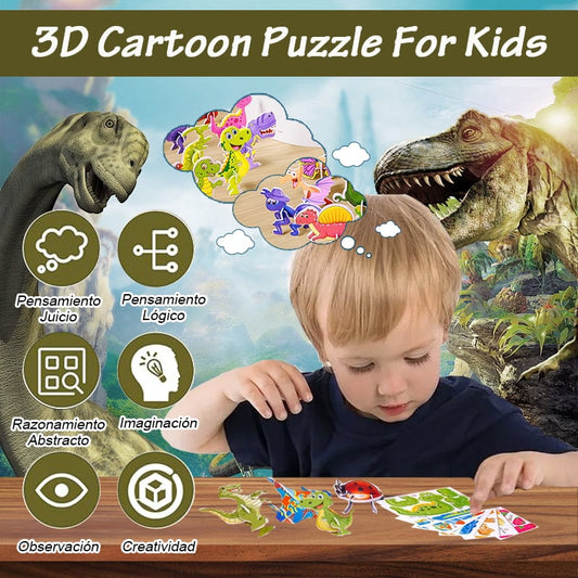 🎁3D-s puzzle-k rajzfilmfigurákkal 🦖 – fejleszti a kézügyességet és a logikai gondolkodást