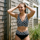 🌊 Női magas derekú kétrészes bikini szett – Szélesítő hatás, vintage stílus és magabiztos strandolás 🏖️👙