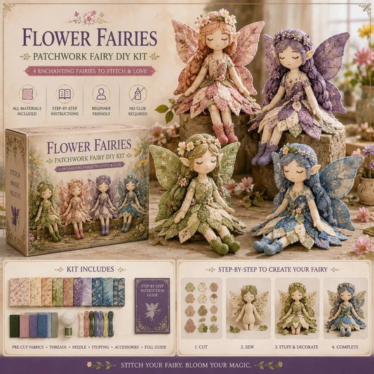 🧵 Varrja meg saját elbűvölő tündérgyűjteményét – DIY tündér varrókészlet (4 tündér szettenként, kezdőknek is alkalmas)  ✨🧚‍♀️