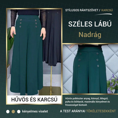 🔥✨Kényelmes és karcsú Stílusos rakott nadrág széles szárral.