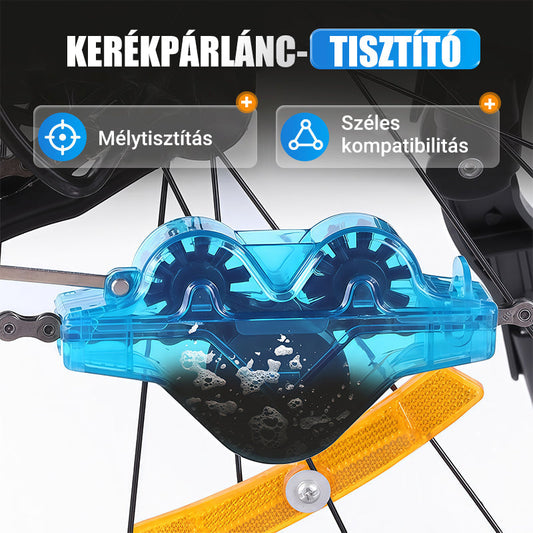 🔥 Kerékpár lánctisztító eszköz – Mélytisztítás, univerzális illeszkedés és egyszerű használat