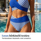 🔥 S–3XL 👙 Kétrészes fürdőruha színes blokkokkal és csíkokkal 🌊🏖️