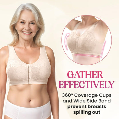 💕 Kényelmes, formázó, elöl záródó, vezeték nélküli melltartó – tökéletes mindennapi viseletre 👙✨