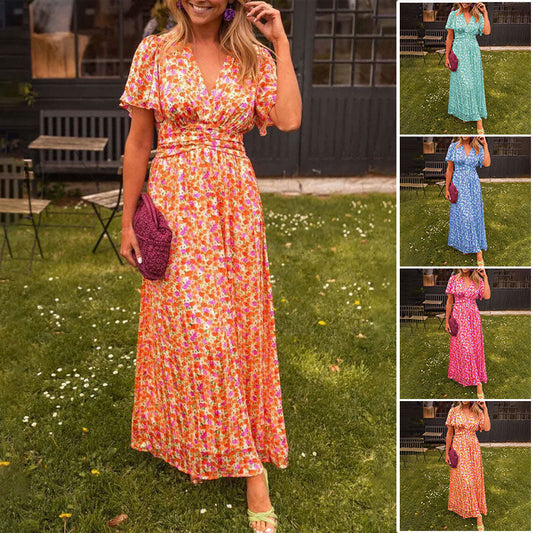 ✨ Damska romantyczna sukienka w kwiaty w stylu vintage