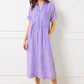 ✨ Ριγέ πέτο κουμπί κάτω Shirtdress | Με λειτουργικές τσέπες