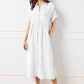 ✨ Ριγέ πέτο κουμπί κάτω Shirtdress | Με λειτουργικές τσέπες