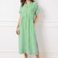 ✨ Ριγέ πέτο κουμπί κάτω Shirtdress | Με λειτουργικές τσέπες