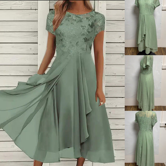 👗 Elegancka damska sukienka z okrągłym dekoltem
