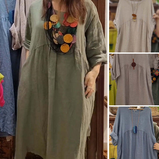 👗 Luźne kieszenie sukienki