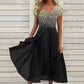Women's Summer V-Neck Printed Patchwork Dress