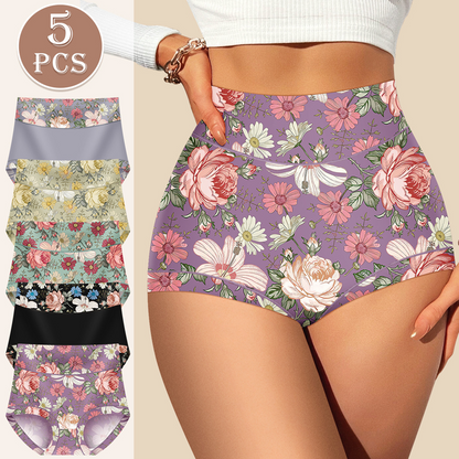 🌸 Γυναικείο σετ παντελονιών υψηλής μέσης με Floral Print