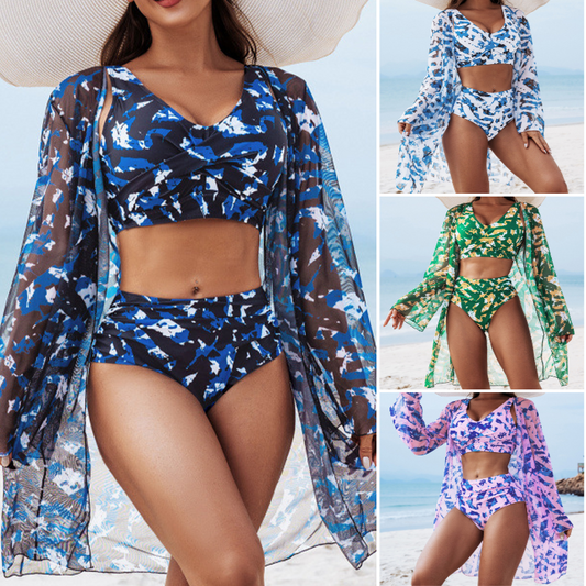 👙 Γυναικείο σετ μπικίνι 3 τεμαχίων με κάλυμμα