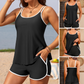 Women’s Casual Tankini Top with Shorts 2-Piece Swimwear Set
