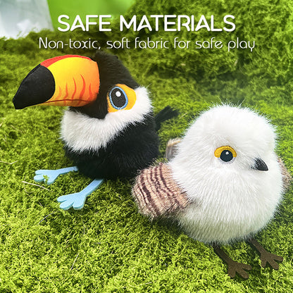🐤Élethű madár alakú interaktív macska játék