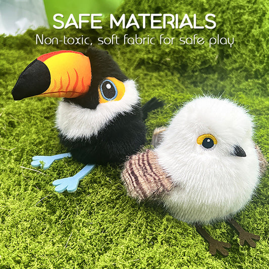 🐤Élethű madár alakú interaktív macska játék