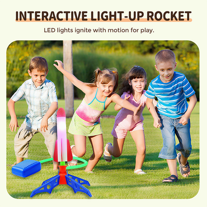 🚀 A színes LED-rakéta, az egykattintásos indítás szuper szórakoztató🎁