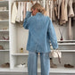 Women's Fashion Casual Loose Blue Denim Blazer