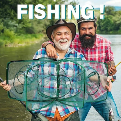 🔥🐟 Automatikusan Összecsukható Erősített Horgász Csapda Háló