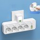 🔌⚡Okos tápkábeles kiegészítő USB-portokkal (EU dugó)