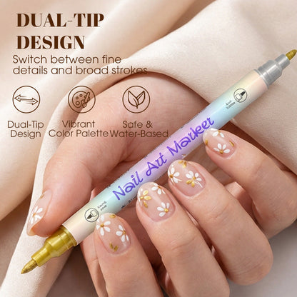 💅🎨Kétfejű körömlakk-ecset szett – Egyszerű DIY manikűr és pedikűr otthonra