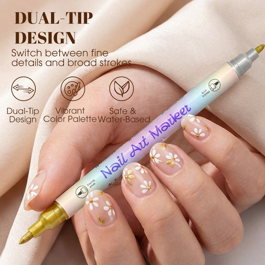 💅🎨Kétfejű körömlakk-ecset szett – Egyszerű DIY manikűr és pedikűr otthonra