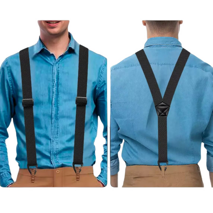 👔 Férfi X-típusú vállpántok karabineres rögzítéssel👖