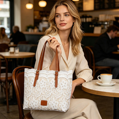 👜 Elegáns, tágas csipkés kézitáska