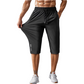 👖Férfi gyorsszáradó sport capri nadrág cipzáras zsebekkel