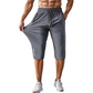 👖Férfi gyorsszáradó sport capri nadrág cipzáras zsebekkel