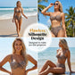 👙Női, magas derekú, leopárdmintás bikini szett (felső és alsó)