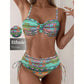 👙Női, magas derekú, leopárdmintás bikini szett (felső és alsó)