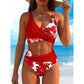 🌸Divatos, mintás, magas derekú bikini szett nőknek👙