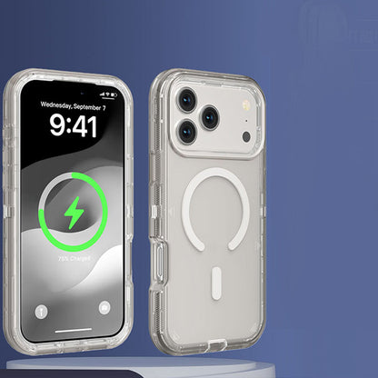 ✨A 13–17-es sorozathoz alkalmas, ütésálló, átlátszó, mágneses rögzítésű mobiltelefon-tok📱