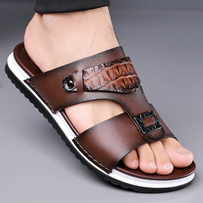 Férfi műbőr slip-on szandál