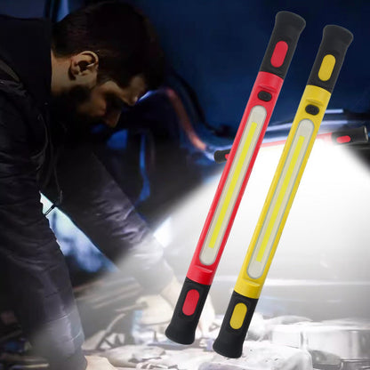 💡🔧 3000 lumenes LED-es munkalámpa – mágneses rögzítés + akasztó, 5200 mAh-s akkumulátor, 360°-ban forgatható. 🔋✨