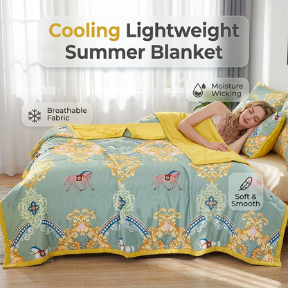 ✨❄️Virázmintás, vékony nyári steppelt takaró – mosógépben mosható🛌