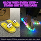 👣LED-es, rajzfilmfigurás, csúszásgátló papucs