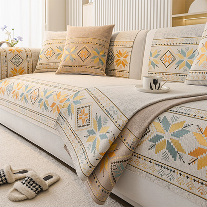 🛋️ Puha bohem kanapéhuzat – szennyeződésálló, boho minta, mosható  💪