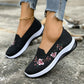 🌸👟Női hálós, lélegző, virághímzéses szabadtéri cipő