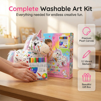 🦄🎨DIY festhető egyszarvú plüssjáték-készlet