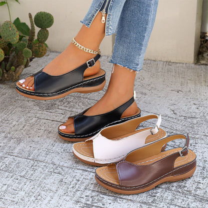 👡 Női vintage, nyitott orrú, kényelmes szandálok(👗