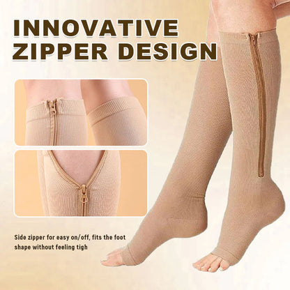 🏃‍♂️ Cipzárral ellátott, térdig érő sport térdvédő zokni🧦🦵