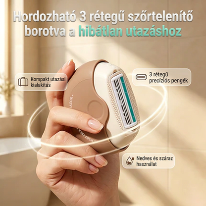 🪒✨Hordozható, háromrétegű szőrtelenítő (forgó fedéllel)